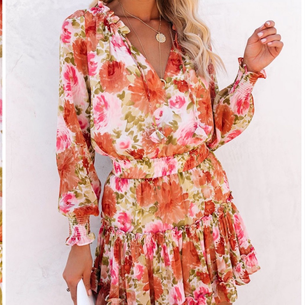 Floral Print Dress 👗💃🏻